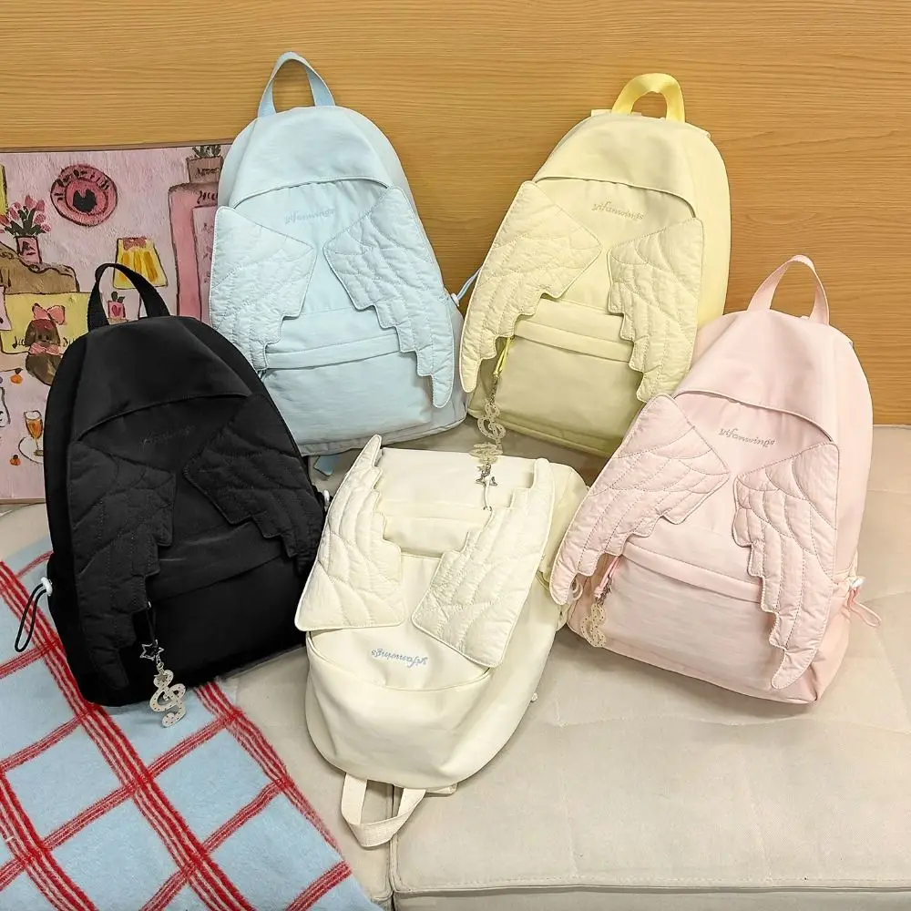 Canvas Backpack Casual - Versatile Angel Wing Backpack Y2k Style