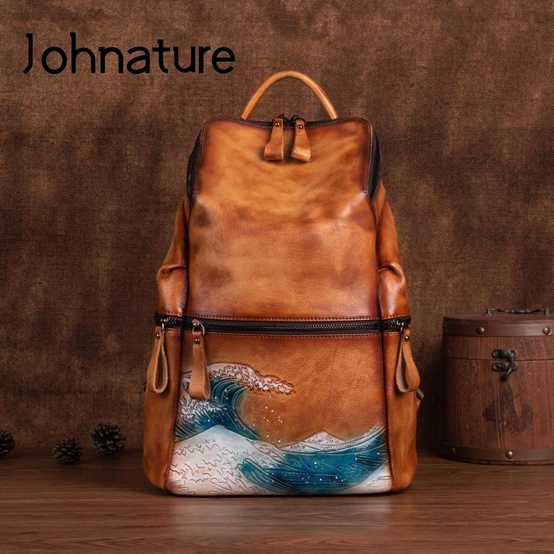 Johnature Genuine Leather Wome - Leather Backpack Vintage 评论和价格