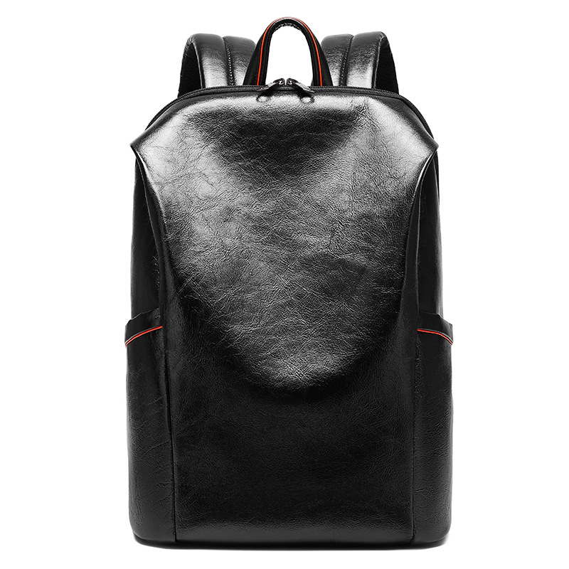Men's Black Genuine Leather Ba - Leather Backpack Vintage 评论和价格